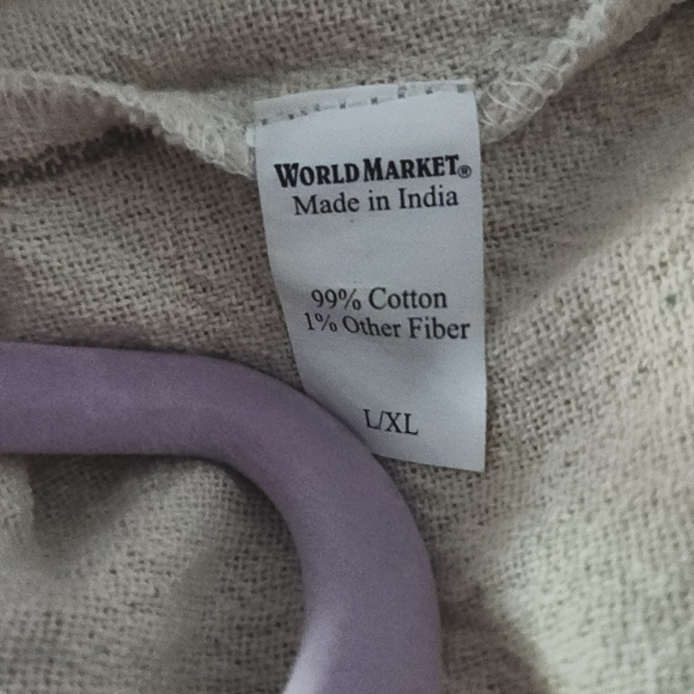 WORLD MARKET SIZE XL. Sleeveless Cream Jumpsuit - Picture 11 of 11
